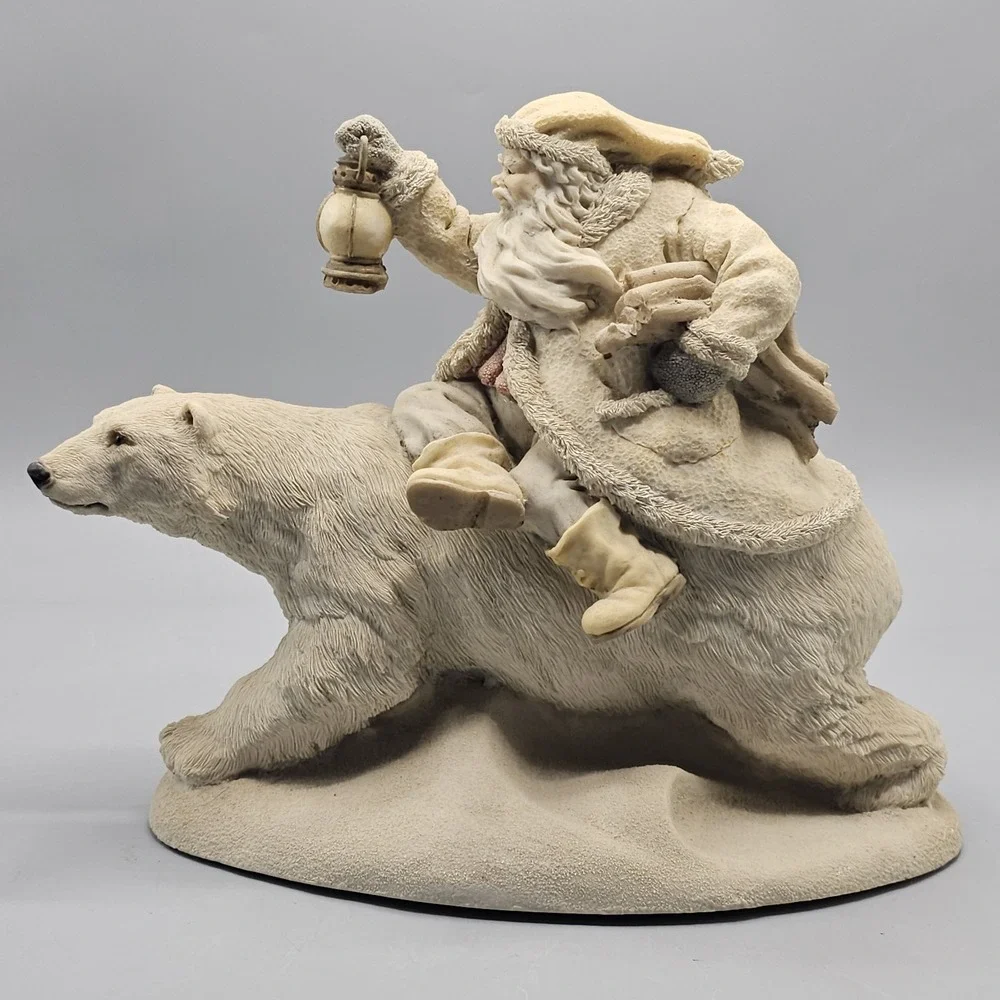 Vtg The Legend of Santa Claus Into the Wind Polar Bear 1995 Ken Memoli Victorian